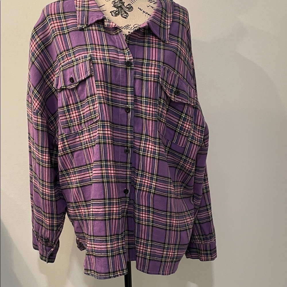 Plaid Purple Women's Shirt